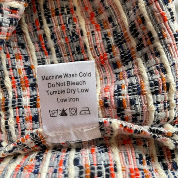 Tuckernuck Belfast Blouse Tweed V-Neck Fringe Trim Relaxed Fit Size XS NEW - Picture 10 of 10